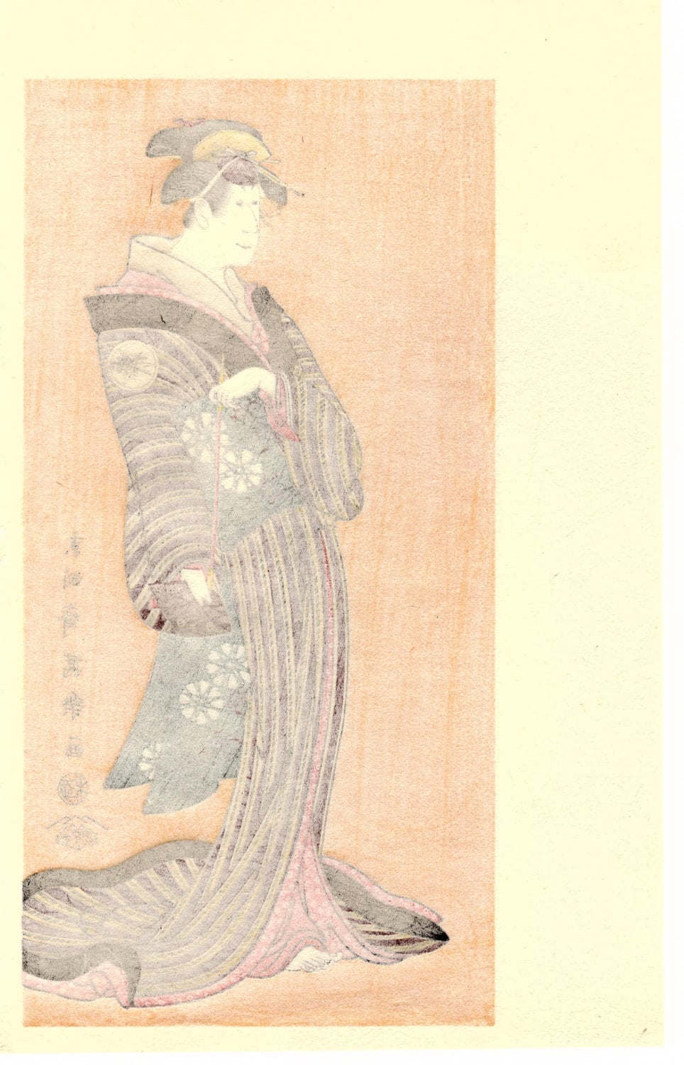 Japanese Ukiyo-e Woodblock print, Sharaku, "Iwai Kiyotaro as Osode"