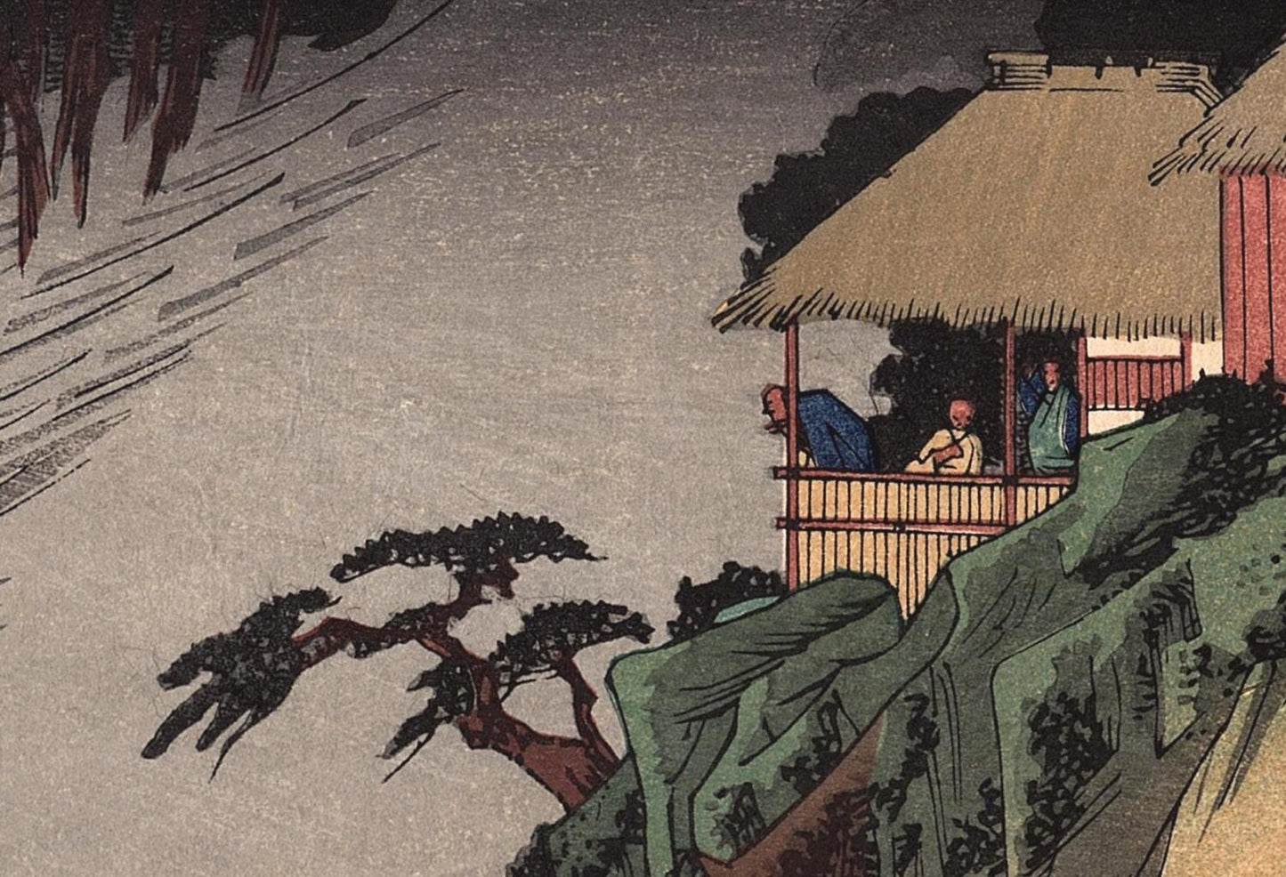 Japanese Ukiyoe, Woodblock print, Hiroshige, "The Nunobiki Waterfall in Settsu Province"