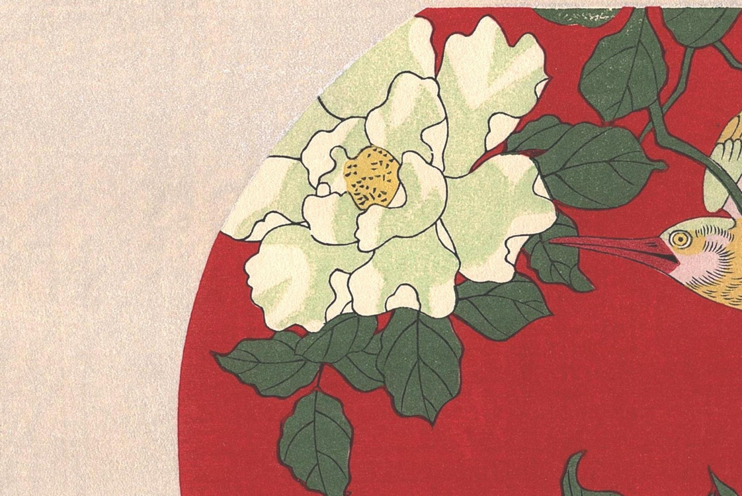 Japanese Ukiyoe, Woodblock print, Hiroshige, "Rose"