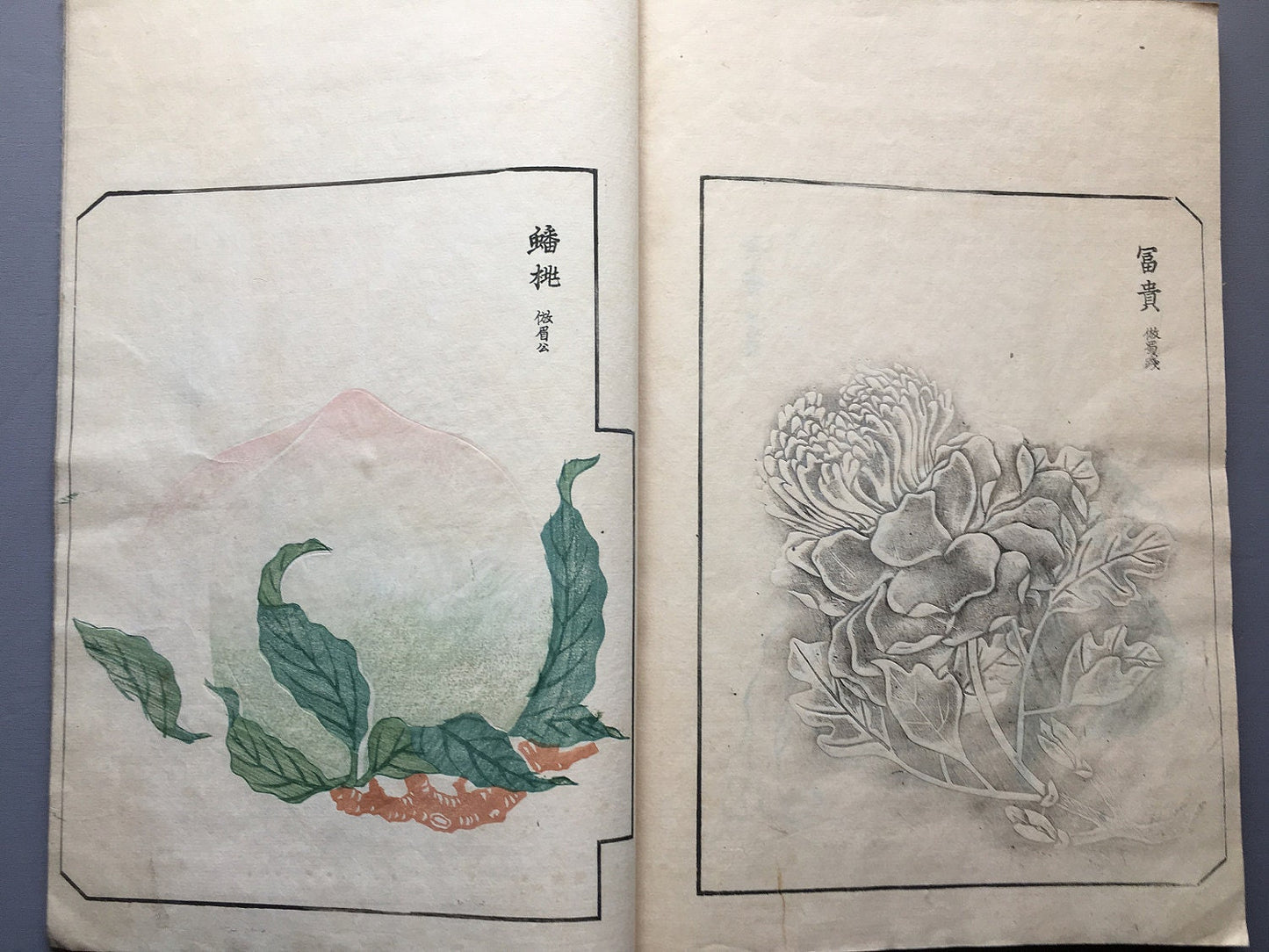 1835, Japanese woodcut print antique design book, "Bunkacho #1"