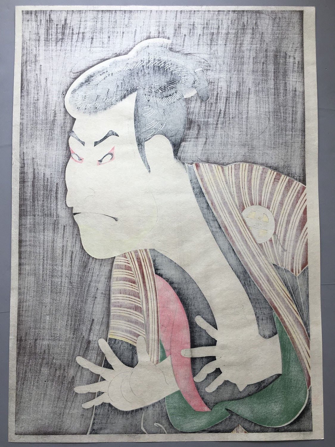 Extra Large size, Japanese Ukiyo-e Woodblock print, Sharaku, "Actor Otani Oniji III as Edohei"