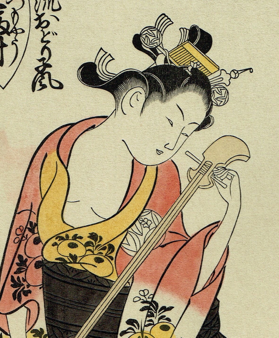 Japanese Ukiyo-e Woodblock print, Okumura Toshinobu, "Summer Dress"