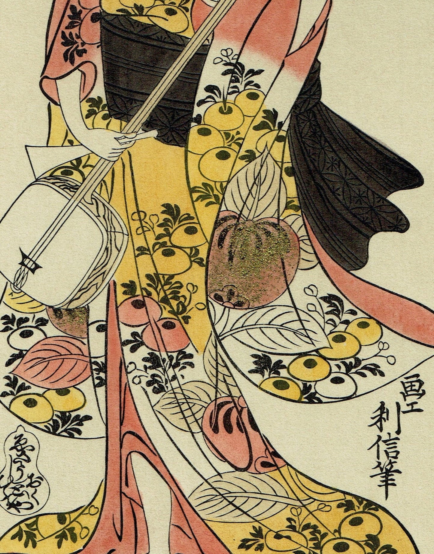 Japanese Ukiyo-e Woodblock print, Okumura Toshinobu, "Summer Dress"