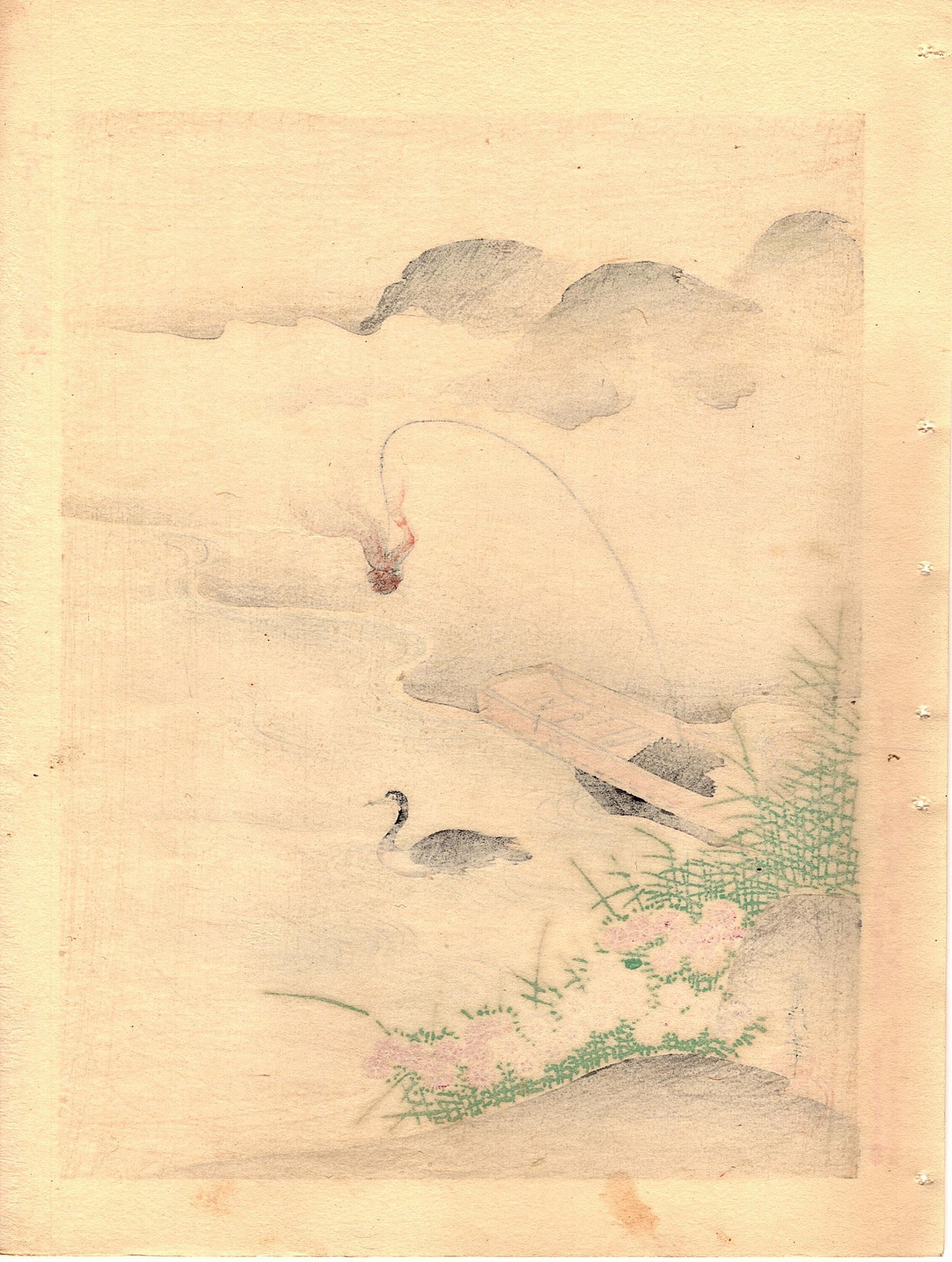 1896, Japanese antique woodblock print, Kano Tsunenobu.  3