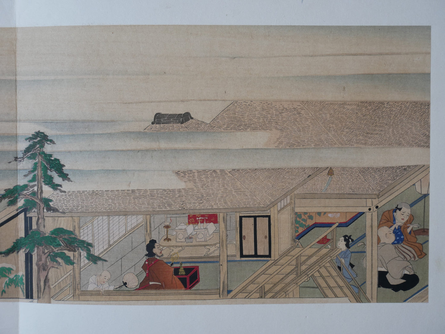 1906, Japanese antique woodblock print, Hanabusa Icho, "活達風流圖巻" ,from Ukiyoe-ha-gashu.