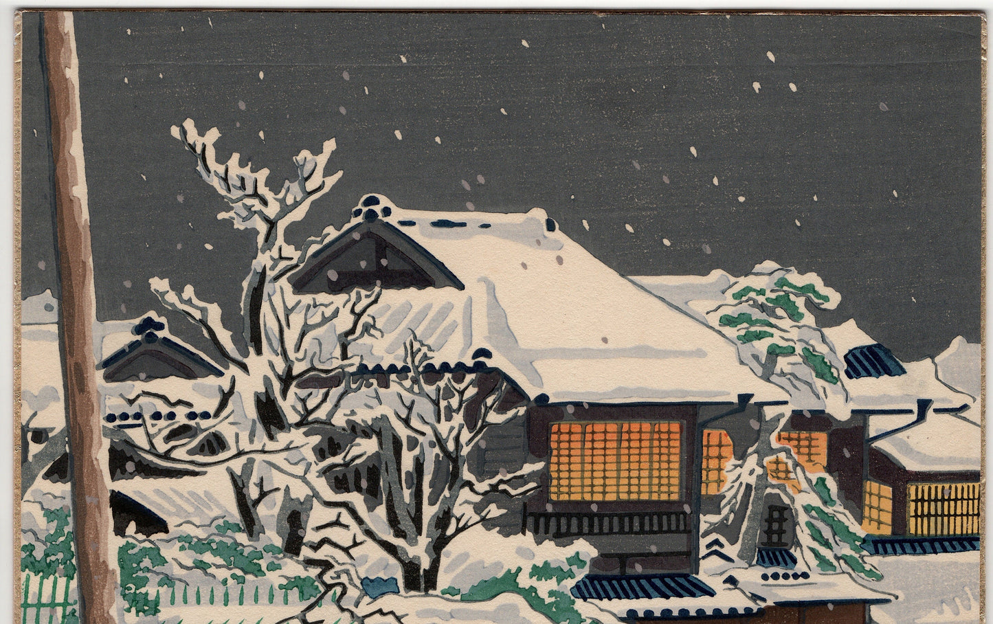 Tokuriki Tomikichiro, "One Snowy Evening of Kyoto".