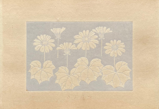 1933, Kawarazaki Kodo, Antique Woodcut Design Print, Leopard plant.