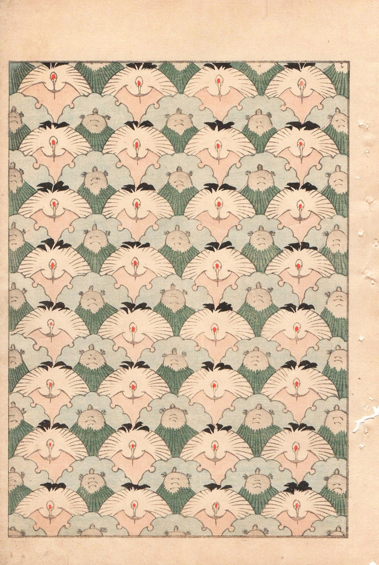 Around 1900, Bijutsukai 1, Antique Japanese print, Kimono Design.