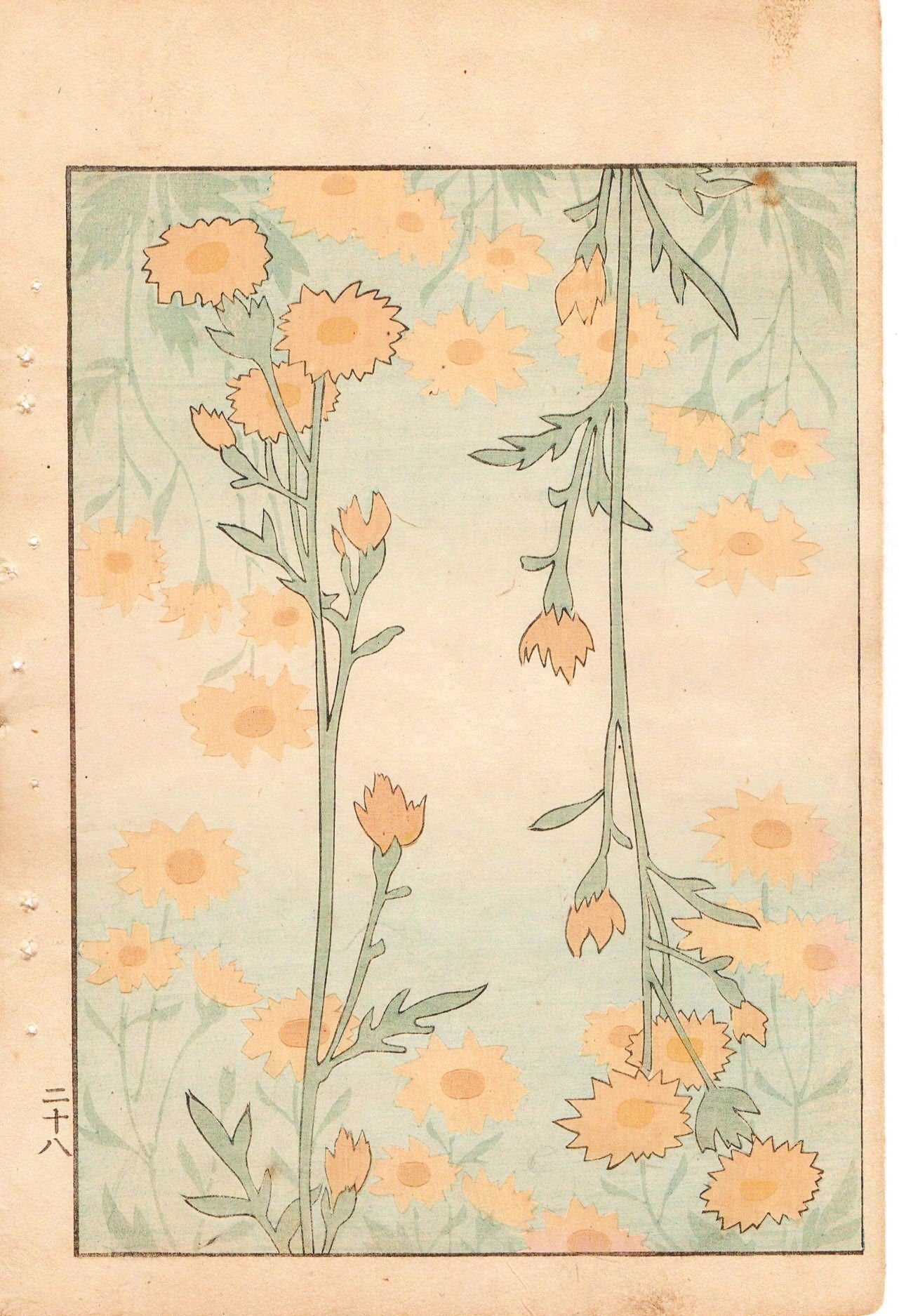 Around 1900, Bijutsukai 1, Antique Japanese print, Kimono Design.