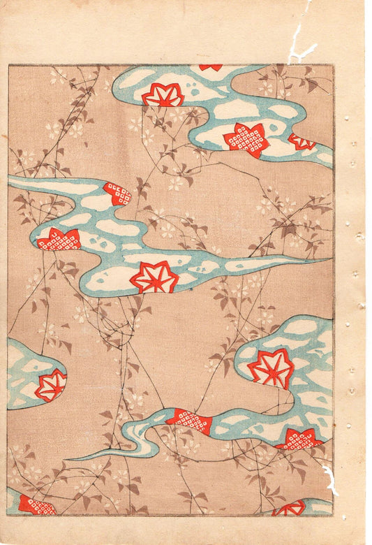 Around 1900, Bijutsukai 1, Antique Japanese print, Kimono Design.