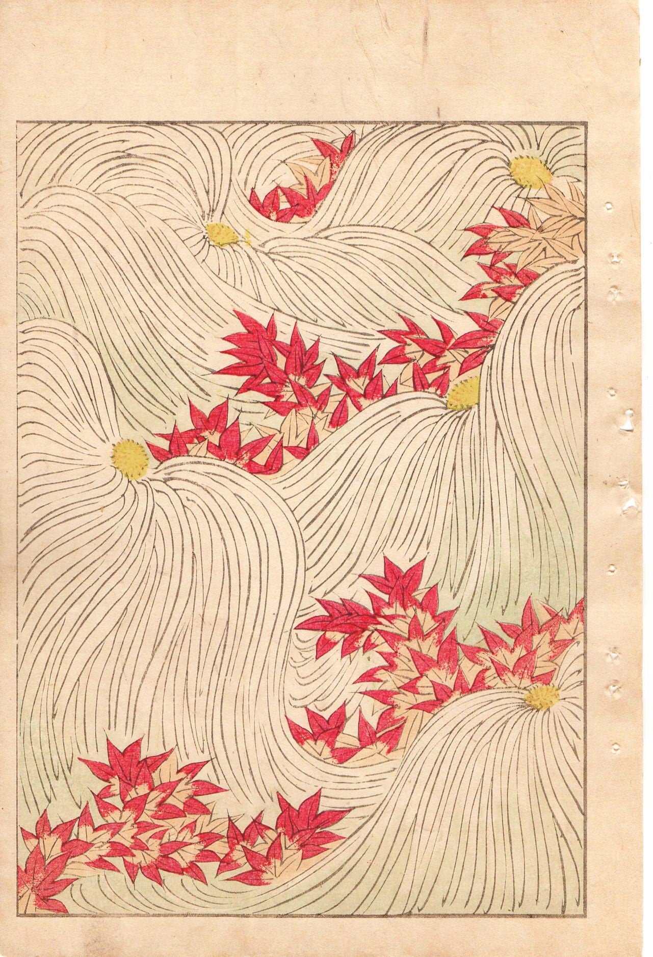 Around 1900, Bijutsukai 1, Antique Japanese print, Kimono Design.