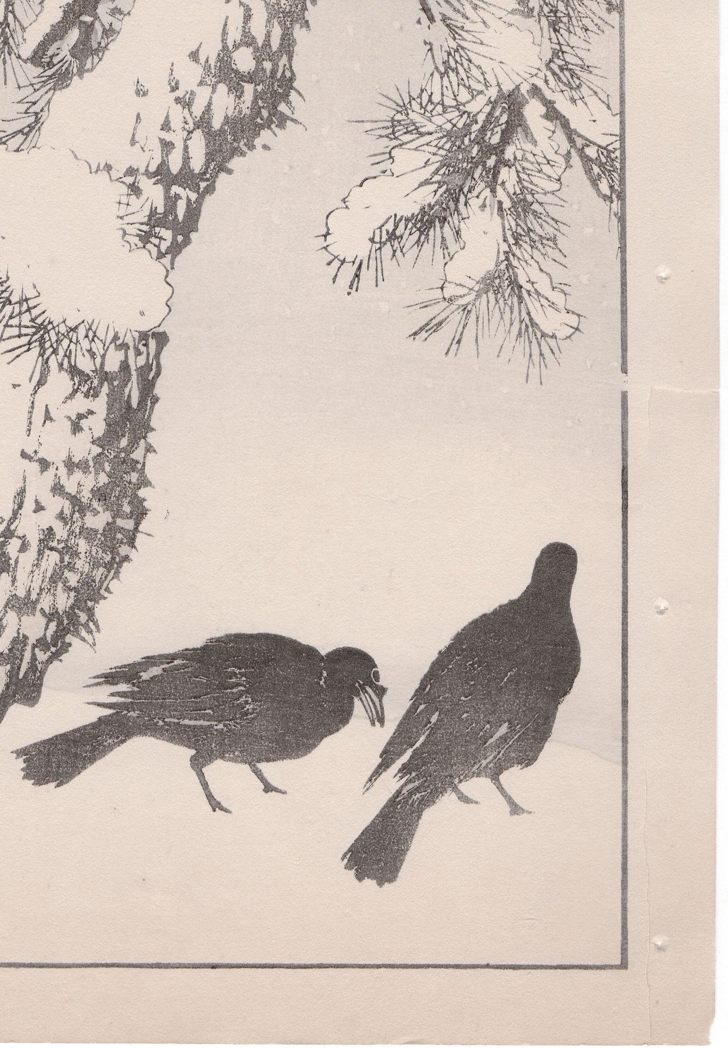 1892, Imao Keinen, "Pine, Crow"