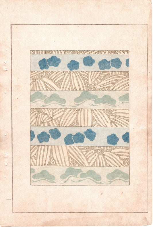 Around 1900, Bijutsukai 2, Antique Japanese print, Kimono Design.