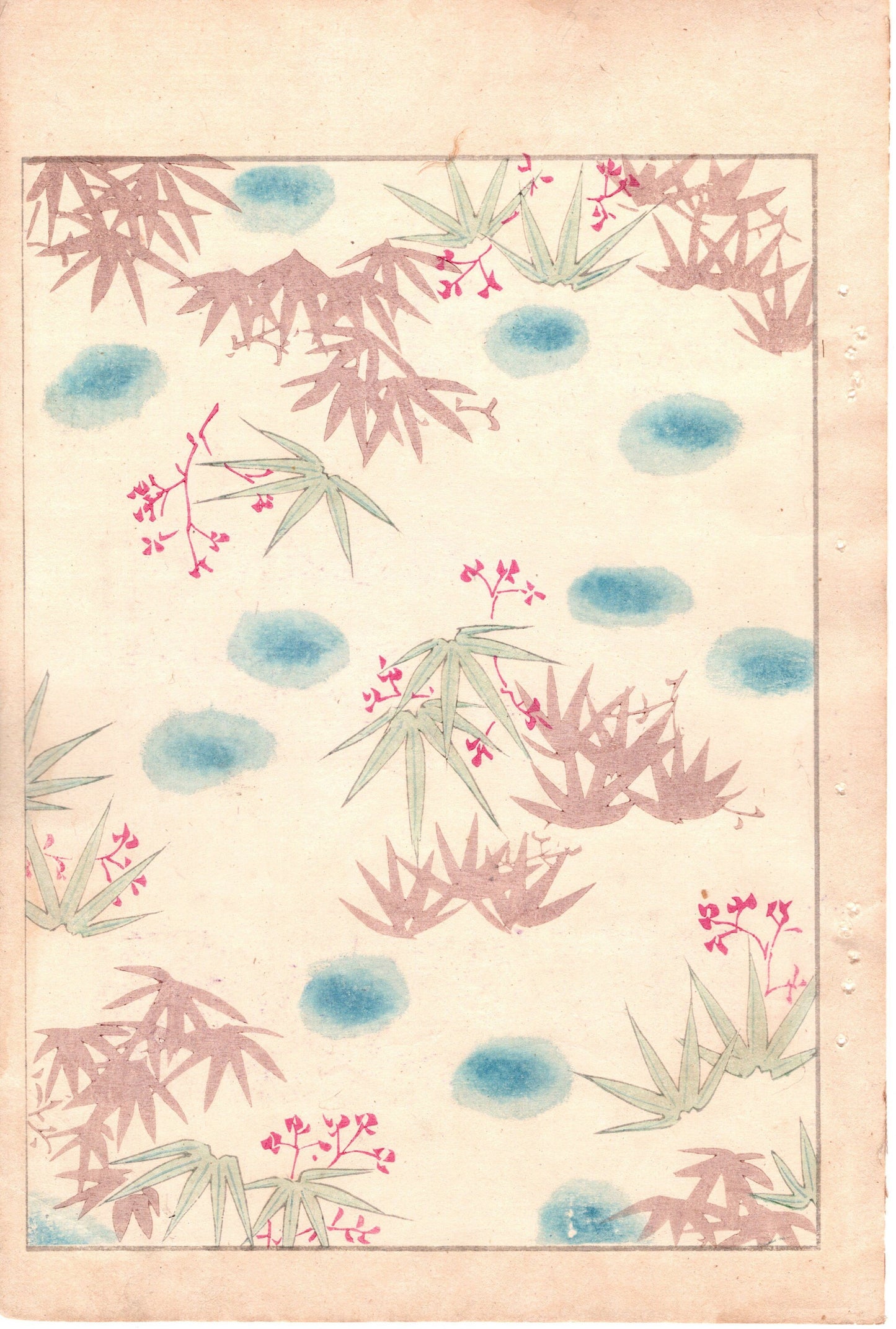 Around 1900, Bijutsukai 3, Antique Japanese print, Kimono Design.