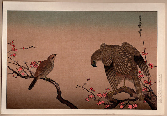 Utamaro , "Falcon and Shrike"