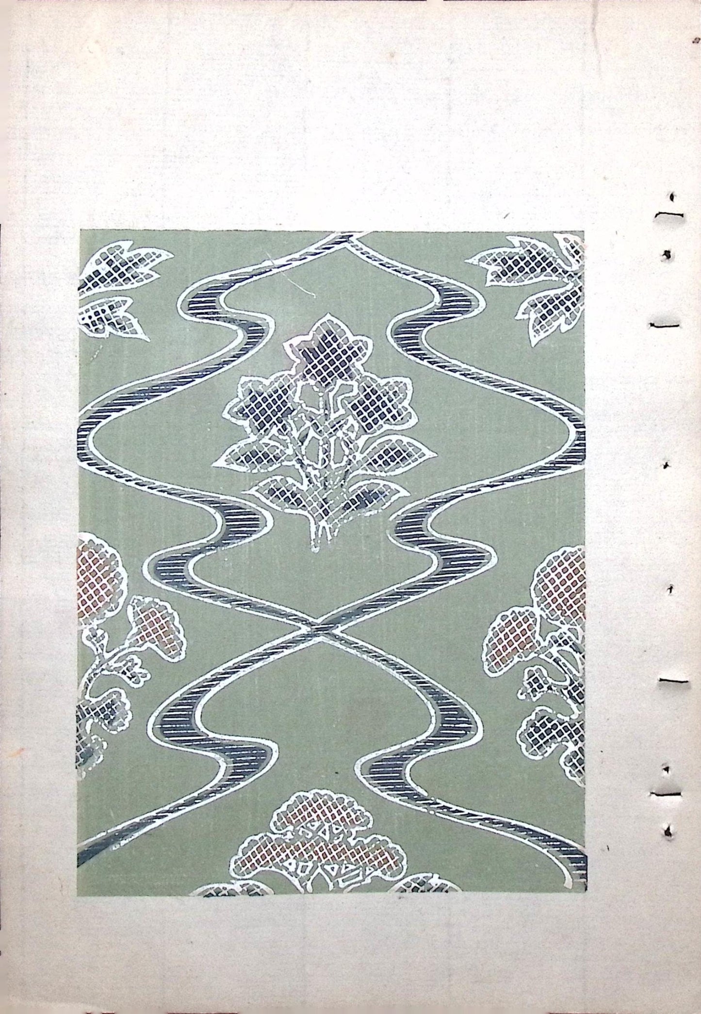 Around 1900, Bijutsukai 8, Antique Japanese print, Kimono Design.