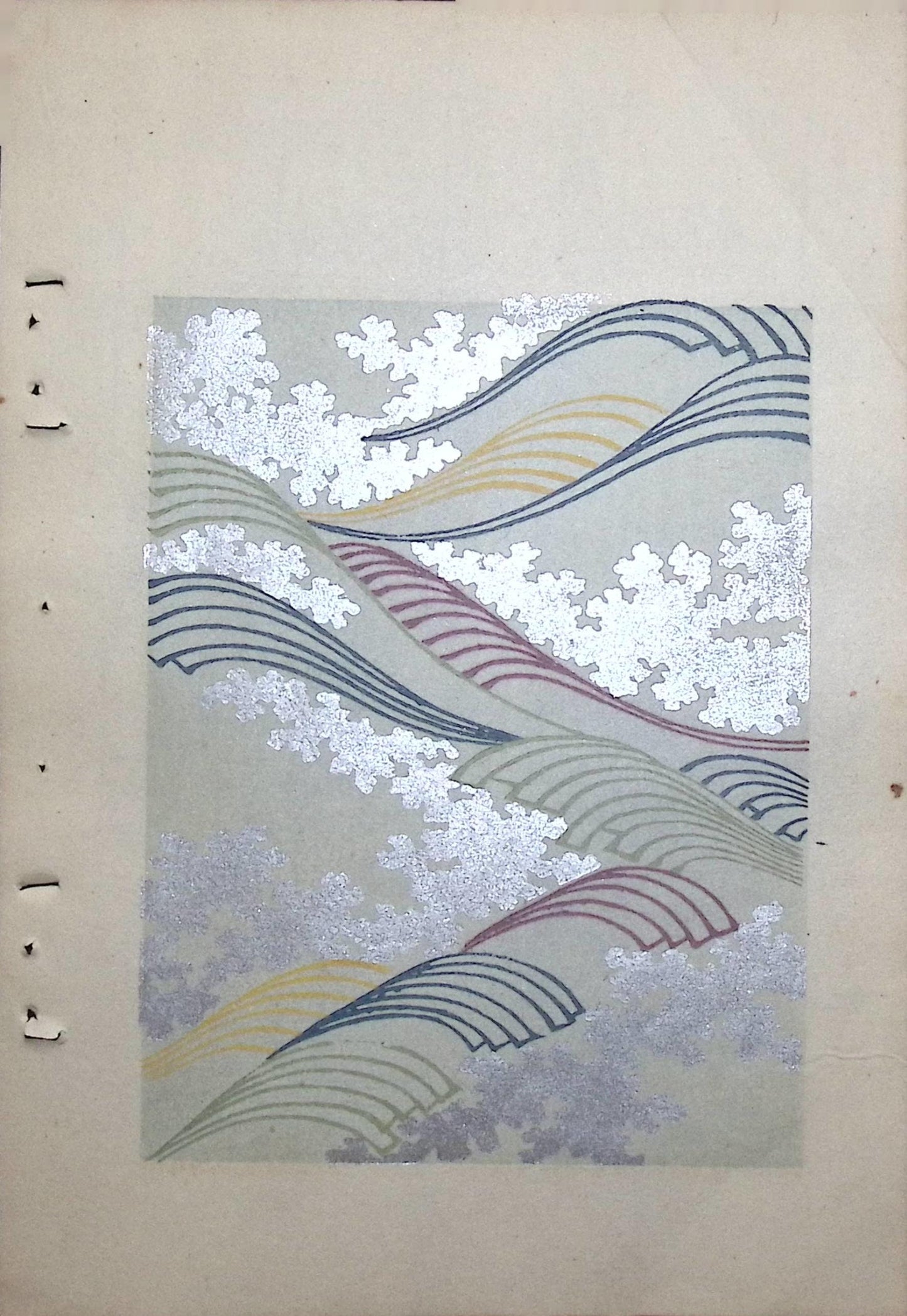 Around 1900, Bijutsukai 8, Antique Japanese print, Kimono Design.