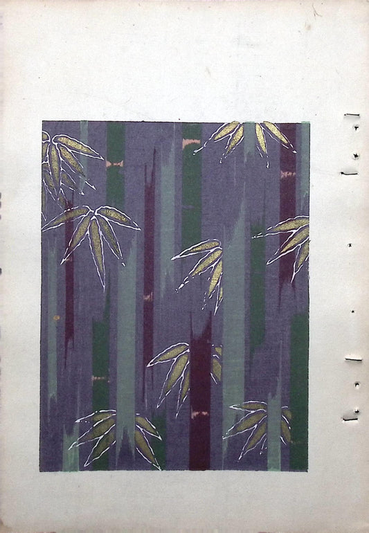 Around 1900, Bijutsukai 8, Antique Japanese print, Kimono Design.