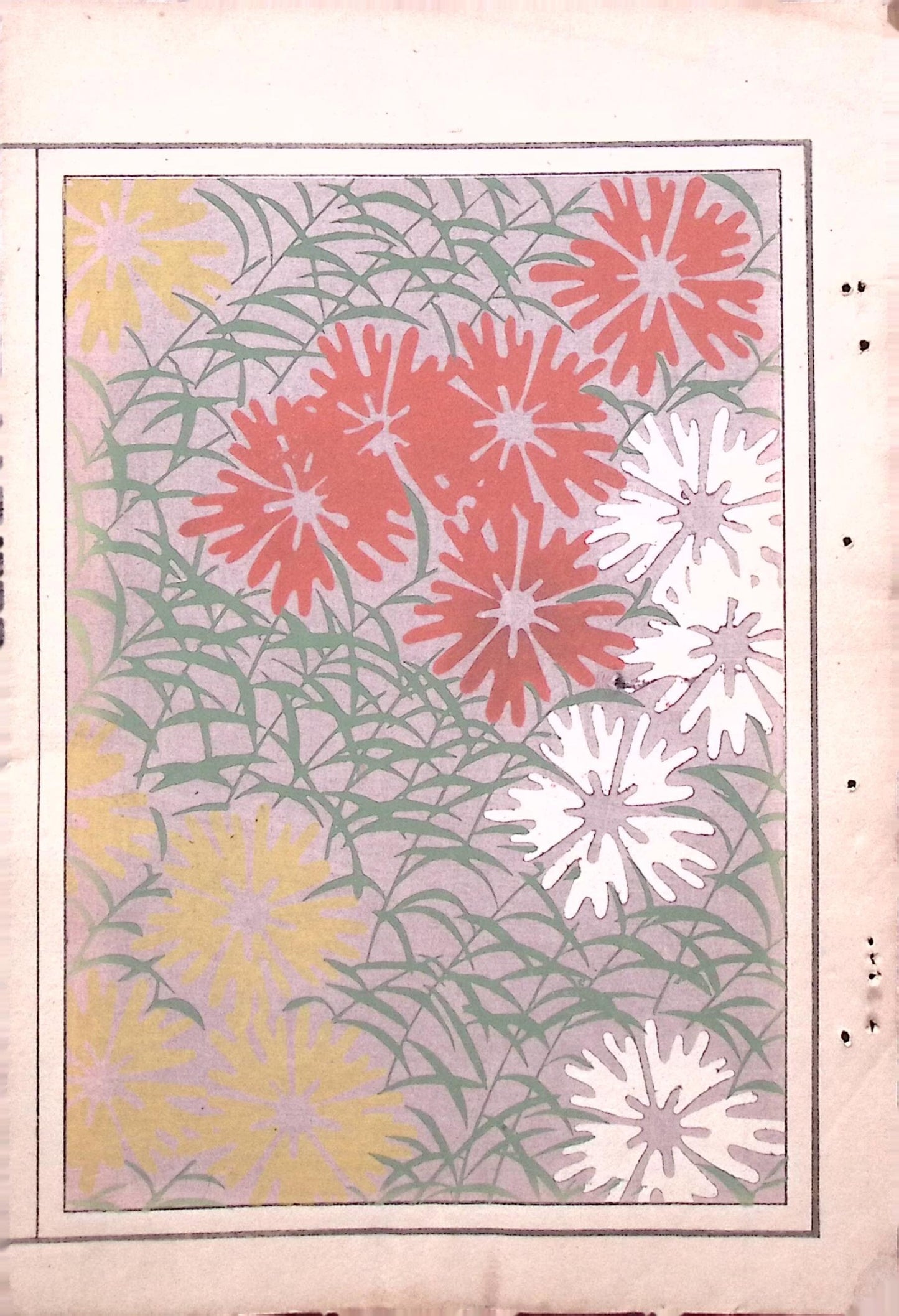 Around 1900, Bijutsukai 7, Antique Japanese print, Kimono Design.