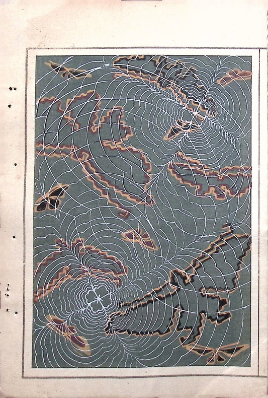 Around 1900, Bijutsukai 7, Antique Japanese print, Kimono Design.