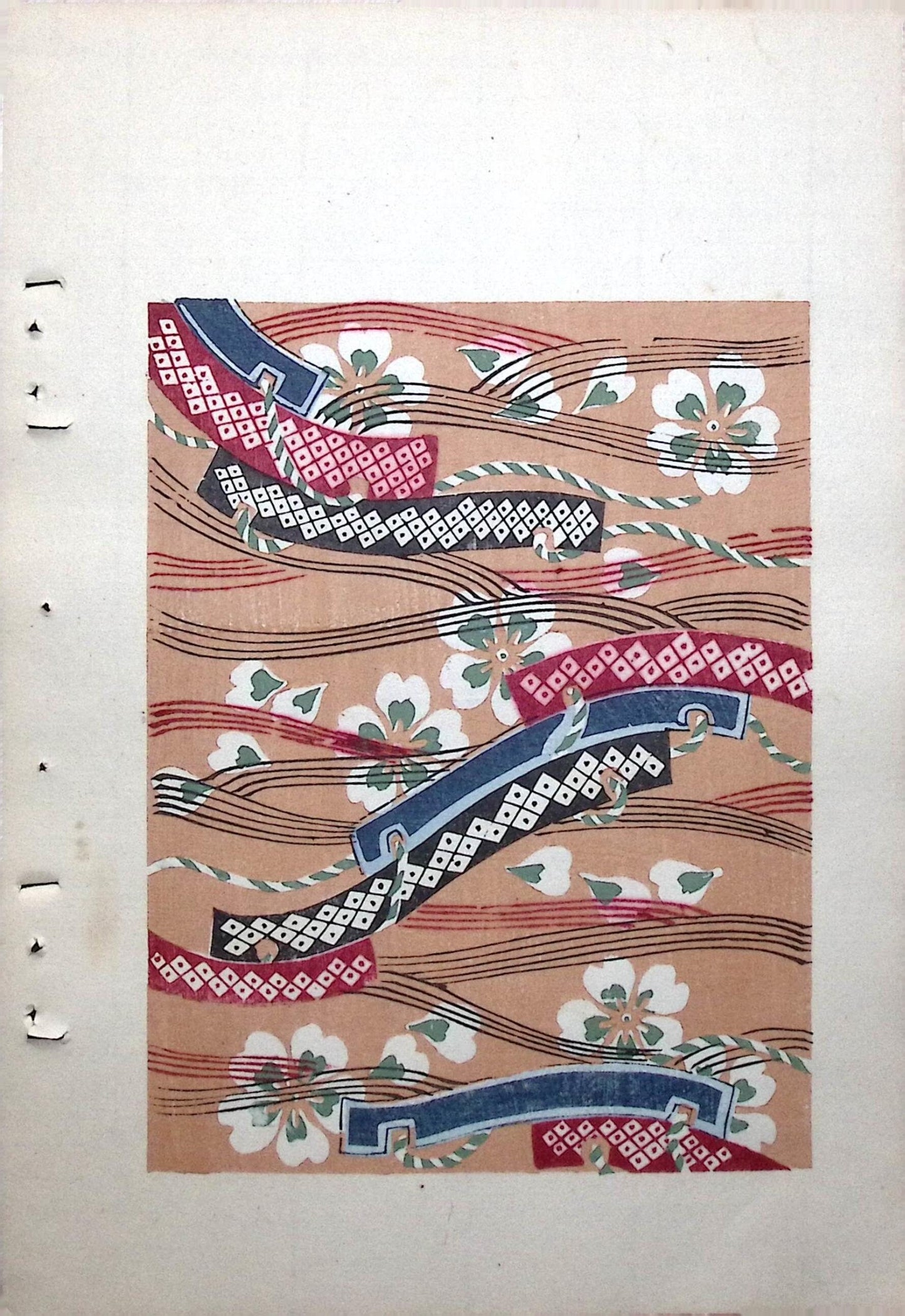 Around 1900, Bijutsukai 8, Antique Japanese print, Kimono Design.