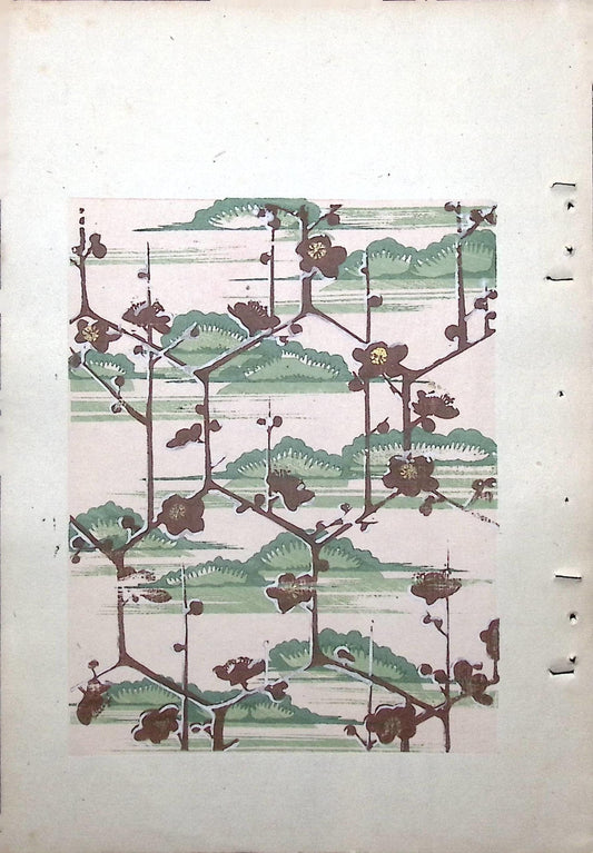 Around 1900, Bijutsukai 8, Antique Japanese print, Kimono Design.