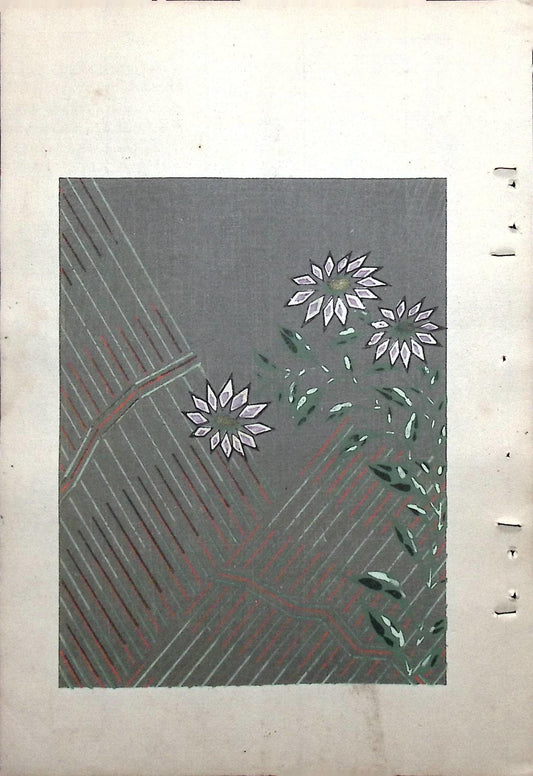 Around 1900, Bijutsukai 8, Antique Japanese print, Kimono Design.